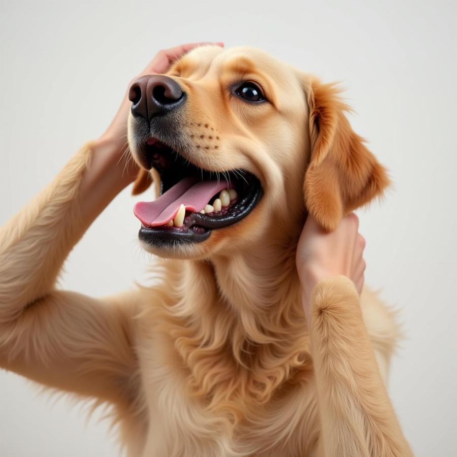 Dog Scratching its Ear Due to Irritation