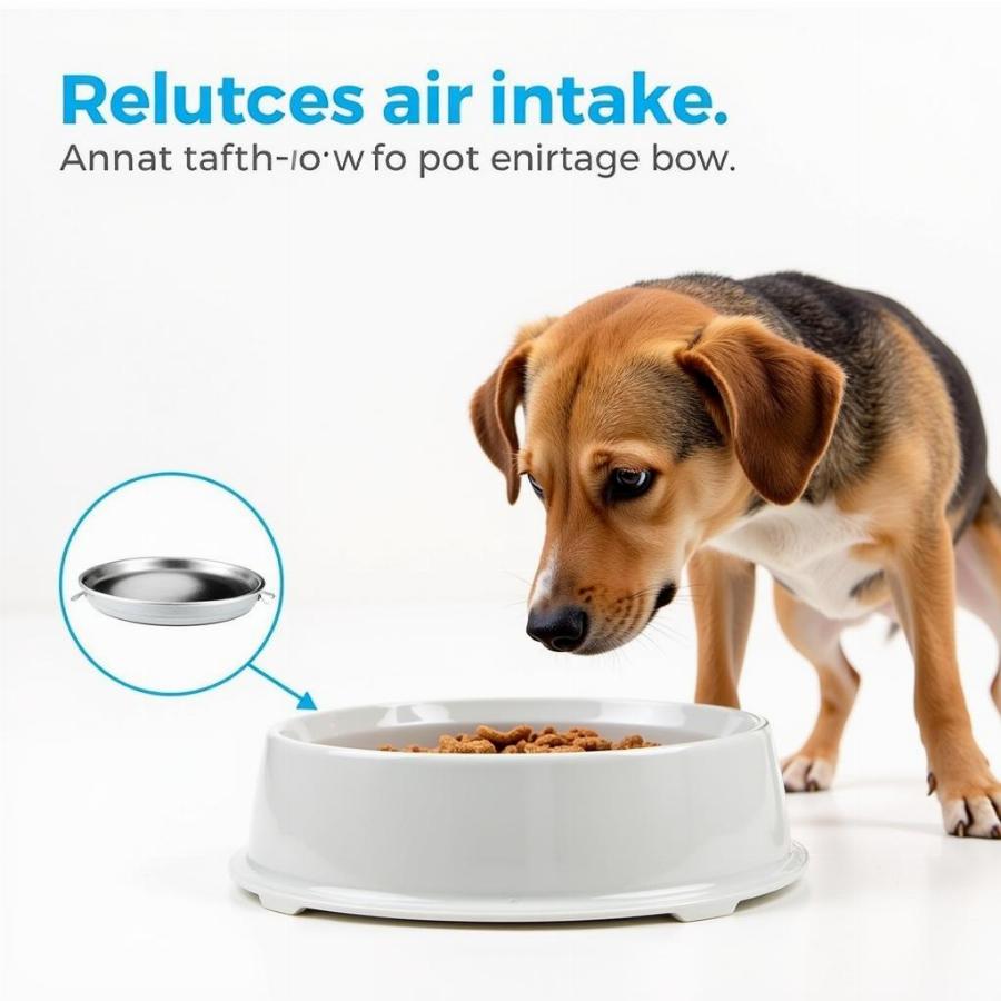 Dog Using a Slow Feeder Bowl