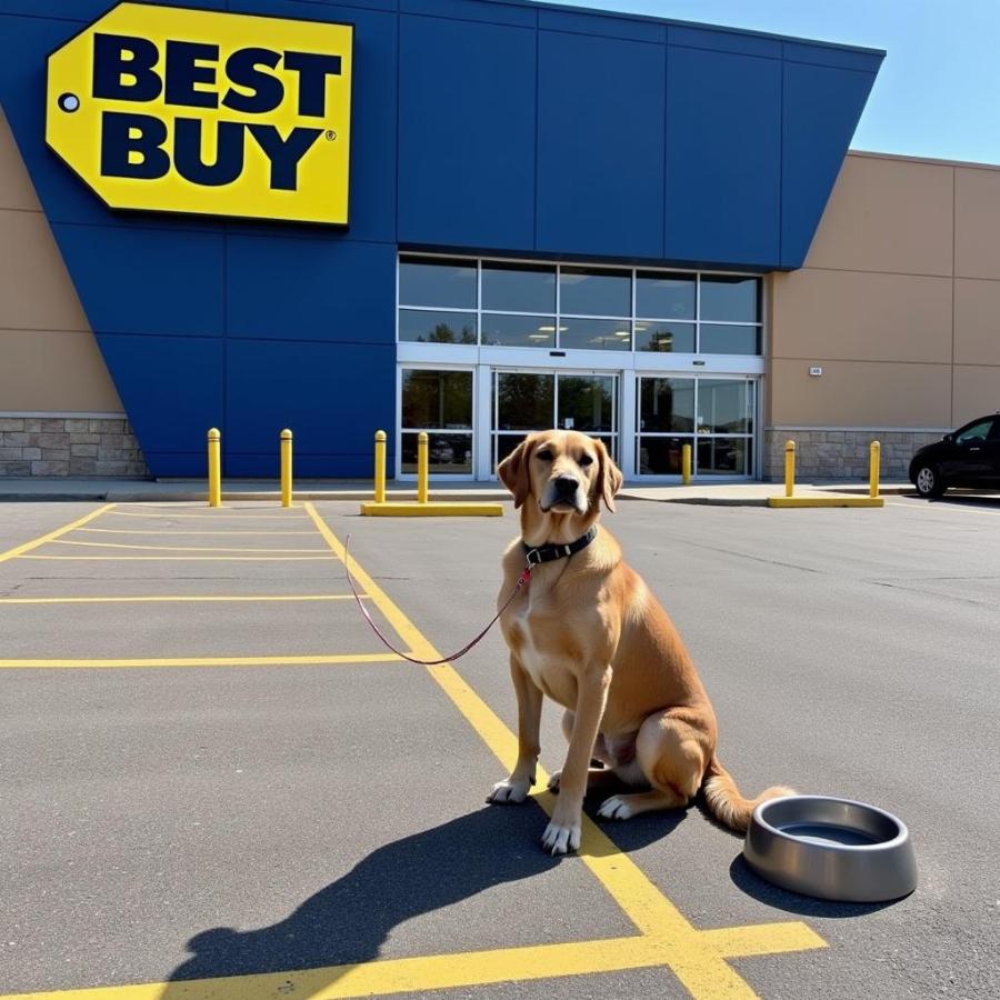 Dog Waiting Outside Best Buy