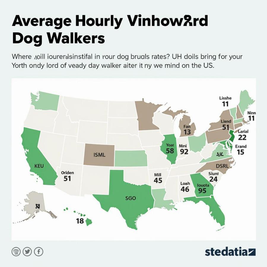 Dog Walker Hourly Rates in Different Cities