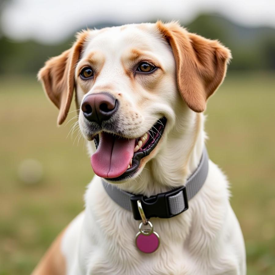 Dog Wearing an Airtag Collar