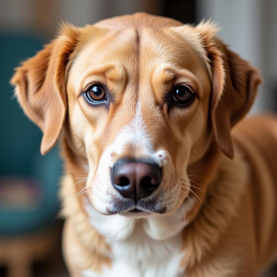 Dog with Healthy Skin After Potential Burdock Root Use