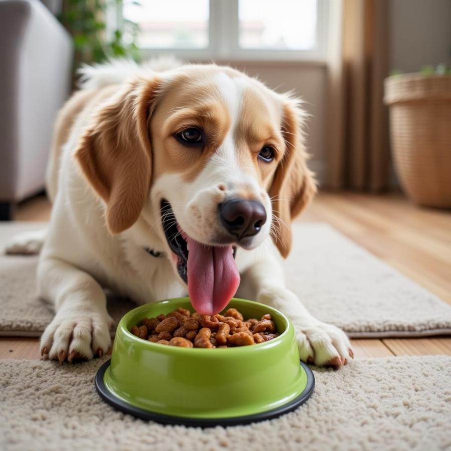 Dog with IBD Eating a Special Diet