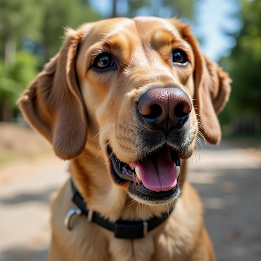 Dog Showing Kennel Cough Symptoms