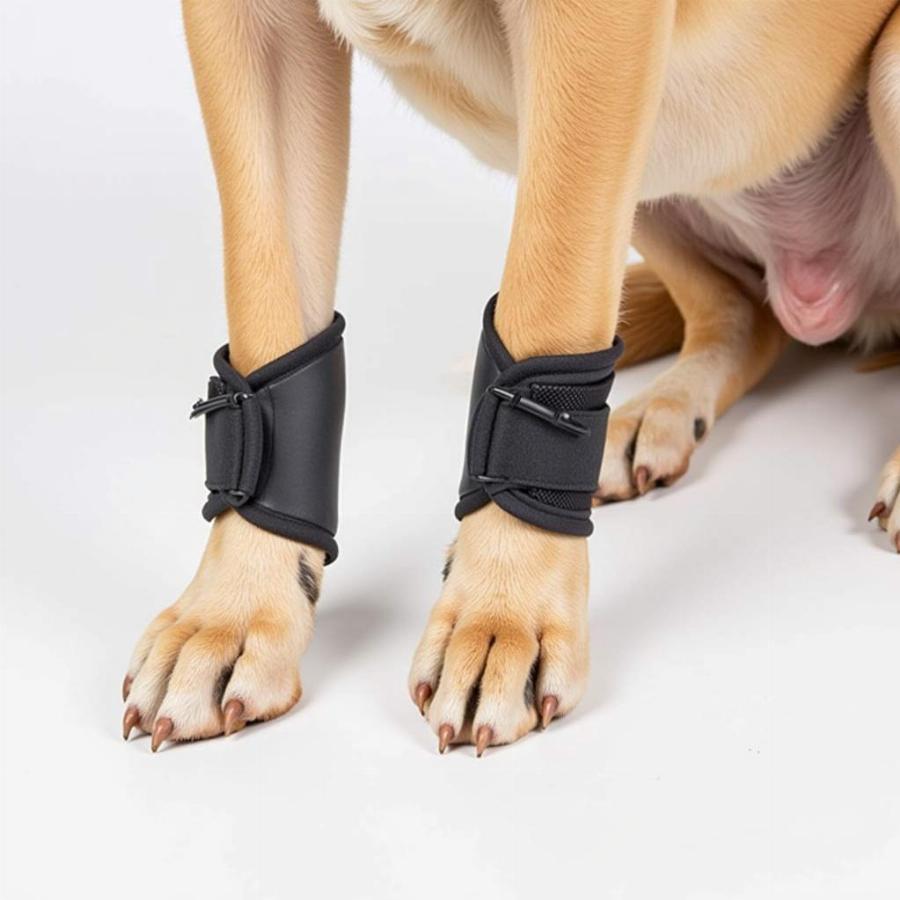 Dog Wearing a Paw Bootie