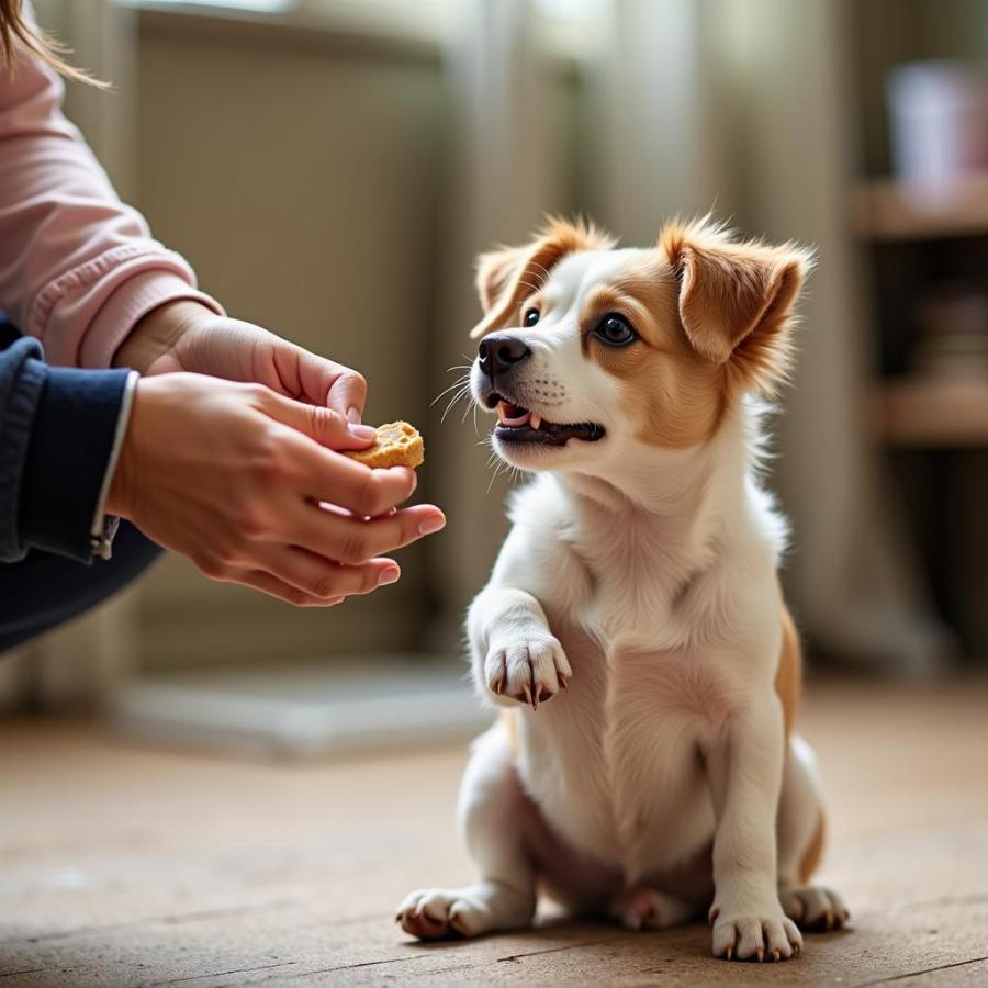 Dog Showing an Elevated Beg for Attention