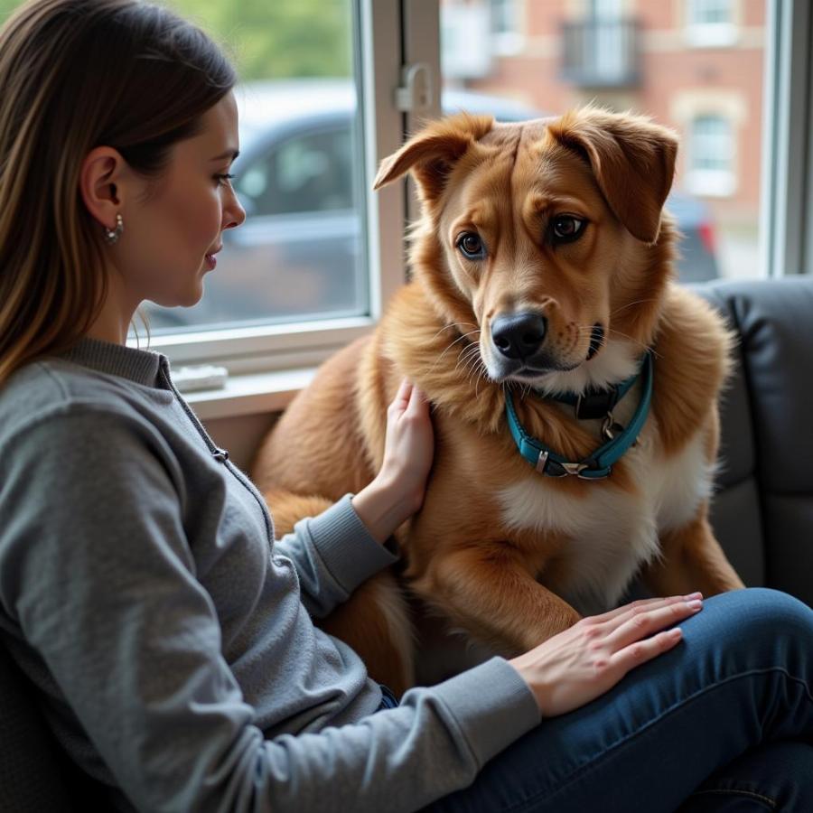 ESA Dog Providing Emotional Support