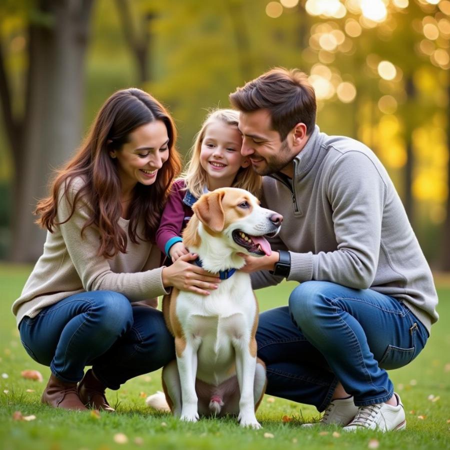 Family with Dog