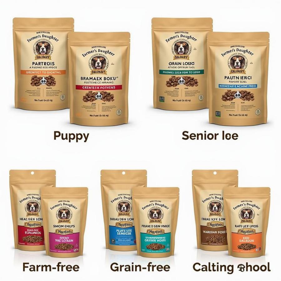 Variety of Farmer's Daughter Dog Food Formulas