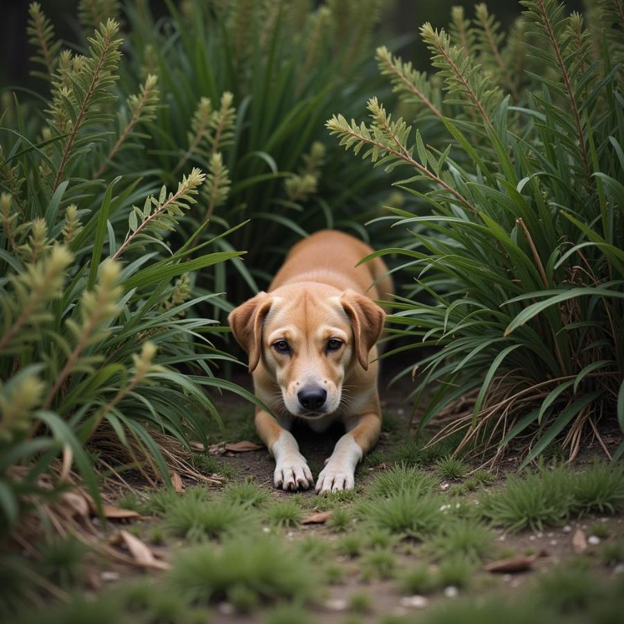 Feral Dog Avoiding Human Contact