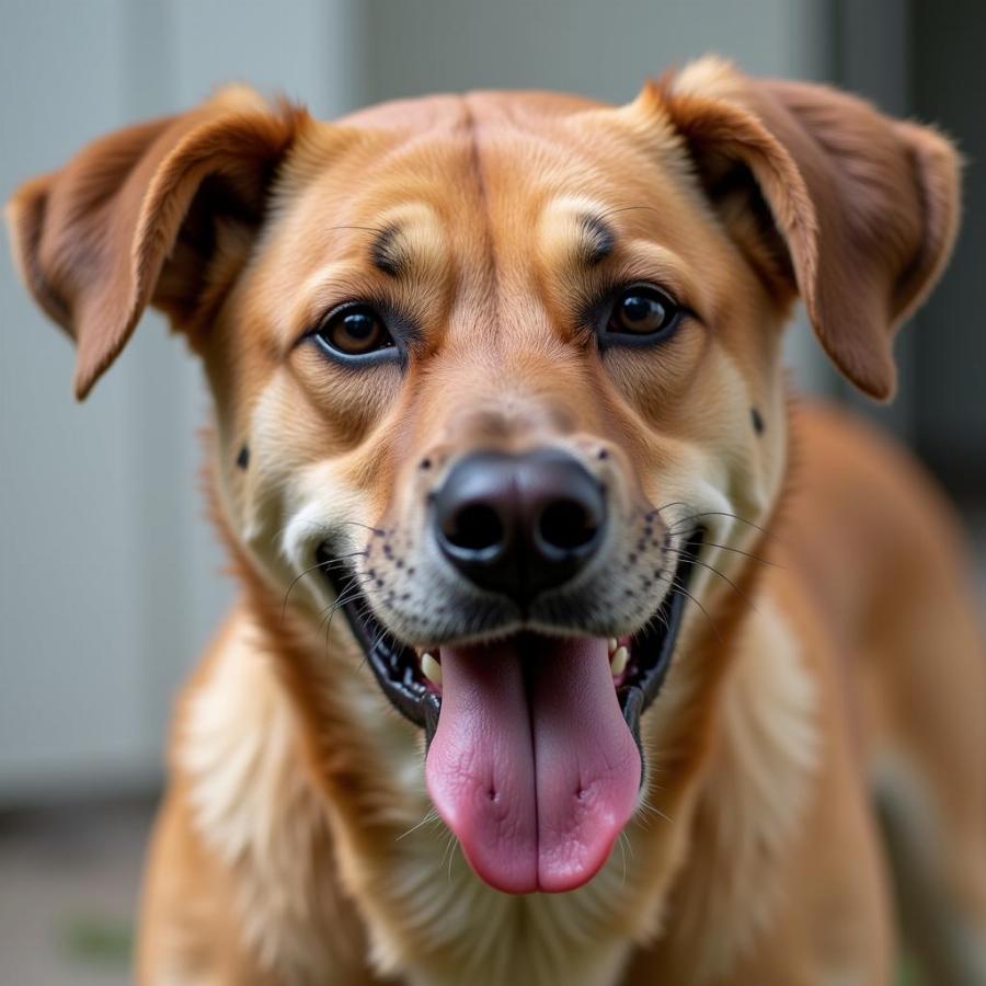 Dog with Labored Breathing in Final Stage DCM