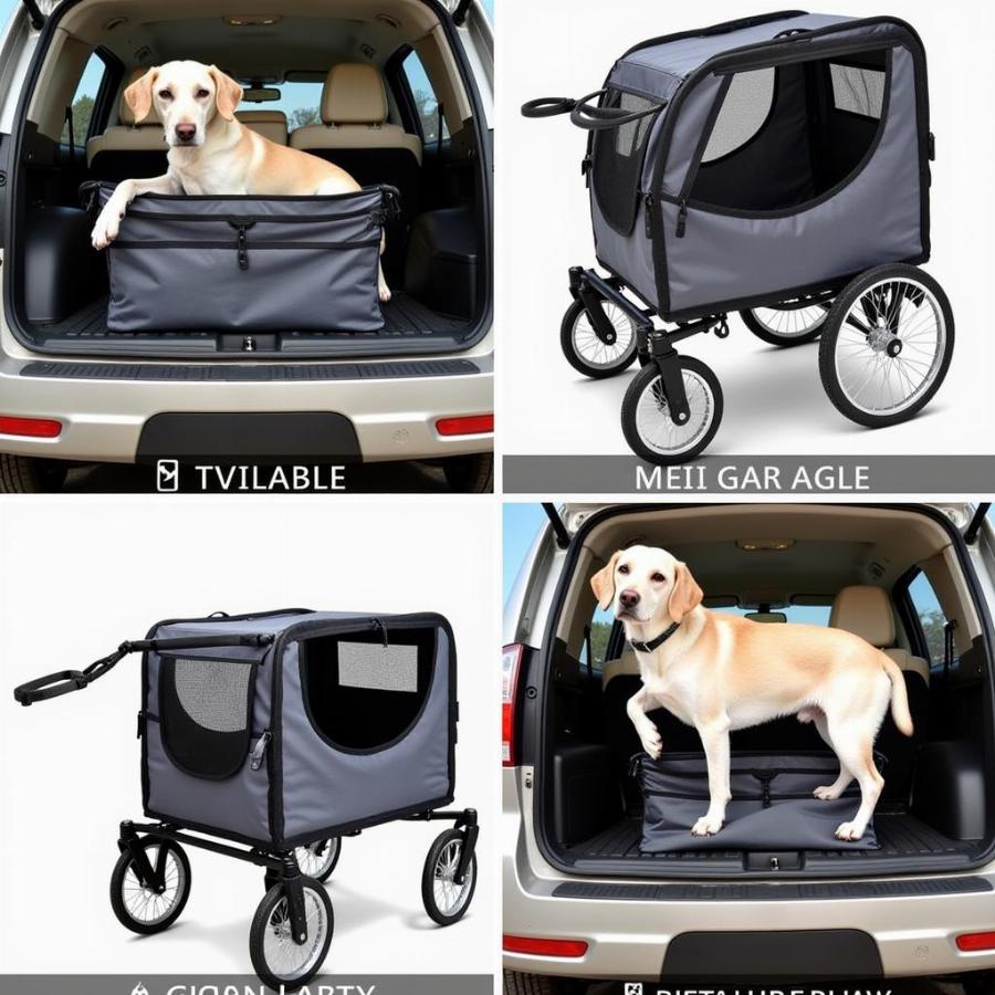 Foldable Dog Wagon Storage