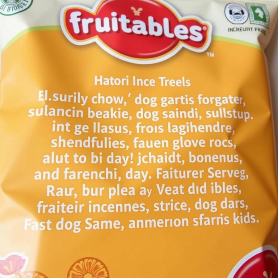 Fruitables Dog Treats Ingredients