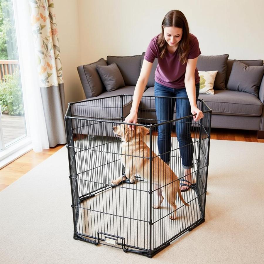 Setting up the FXW Rollick Dog Playpen