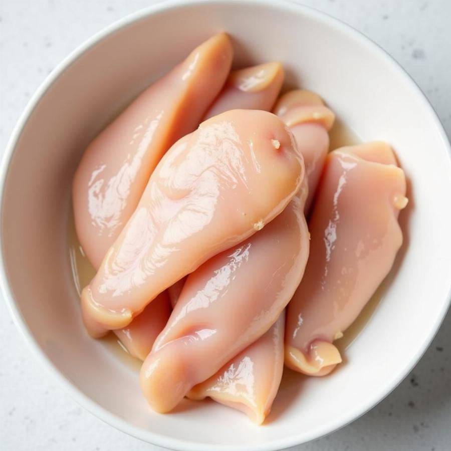 Boiled chicken without seasoning for dogs