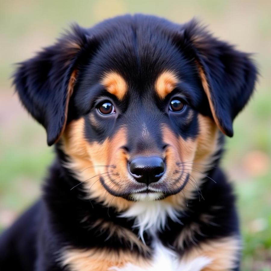 Adorable German Shepherd Bernese Mountain Dog Mix Puppy