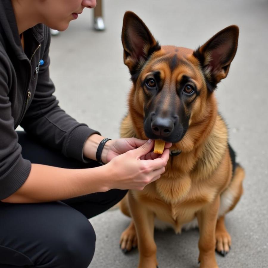 German Shepherd in Training Session