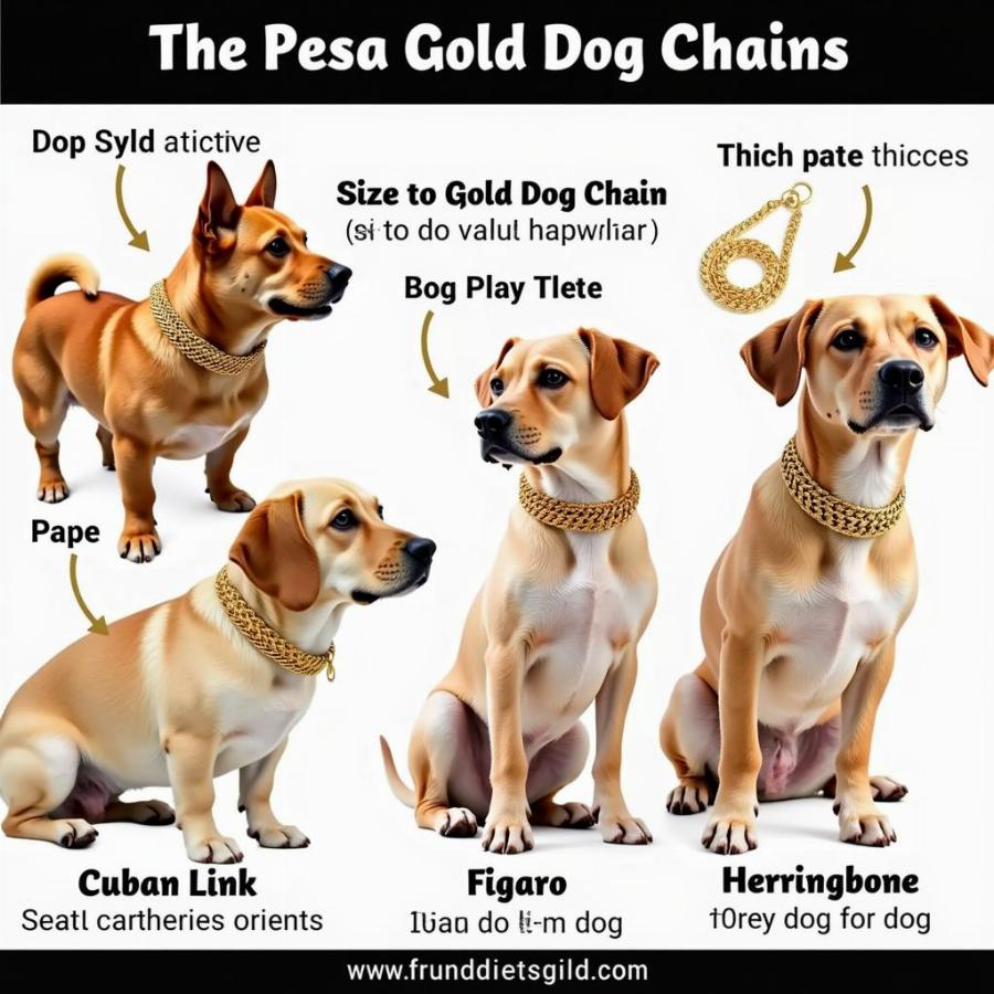 Different Gold Dog Chain Styles for Various Breeds