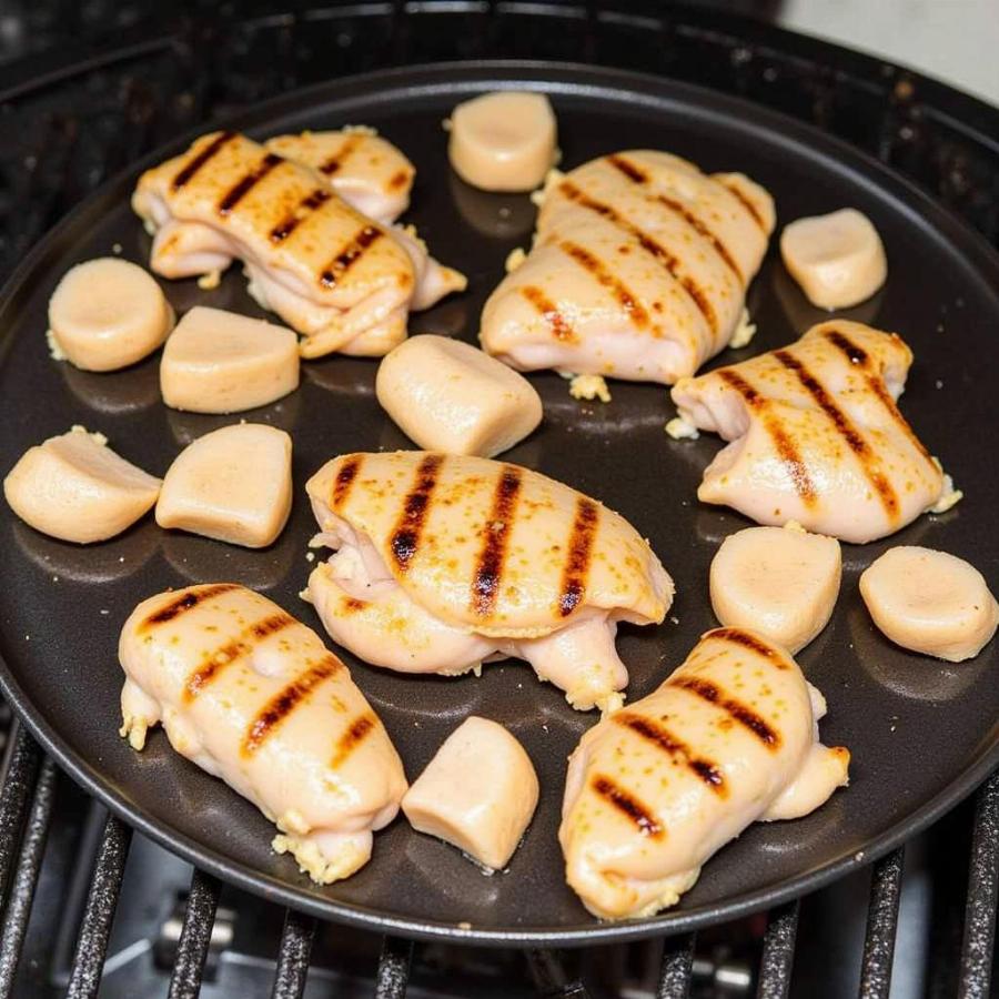 Grilled chicken breast for dog treat