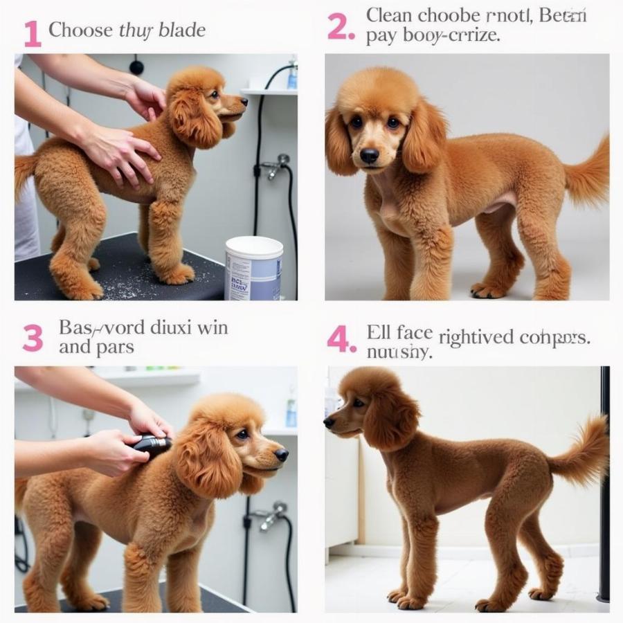 Step-by-step guide on grooming a poodle with clippers