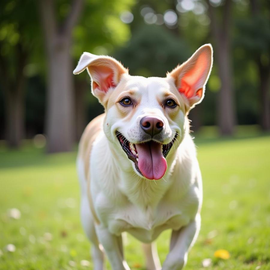 Happy Dog with Healthy Ears