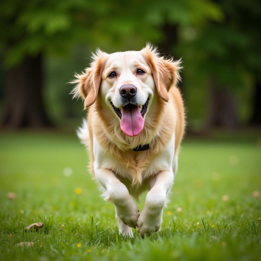 Happy dog enjoying a Charlotte park