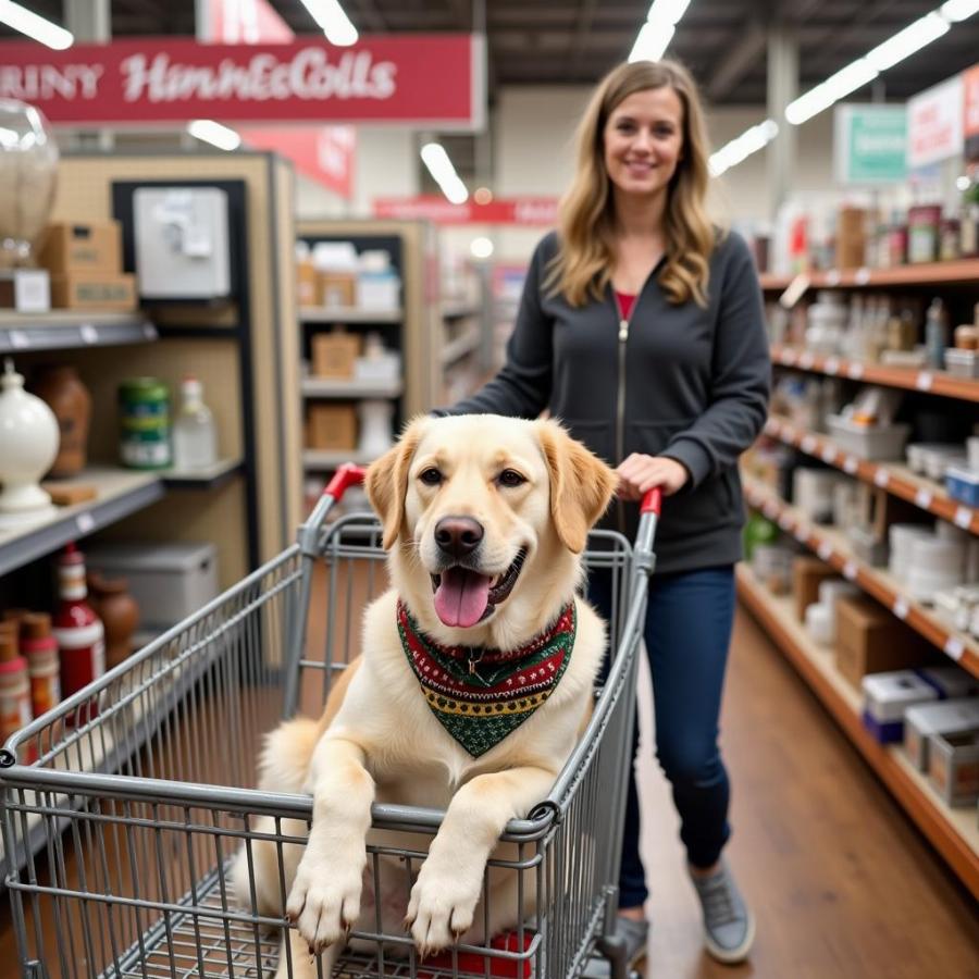 Happy Dog Shopping at HomeGoods