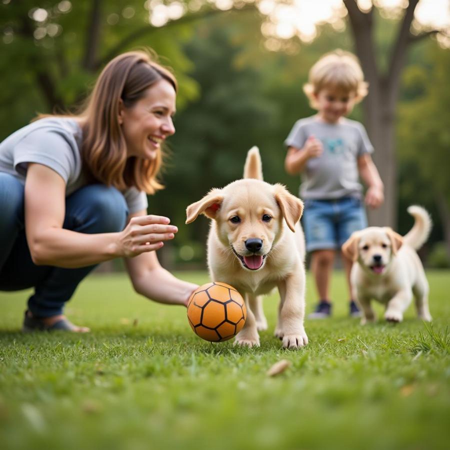 Happy Puppy with New Owner