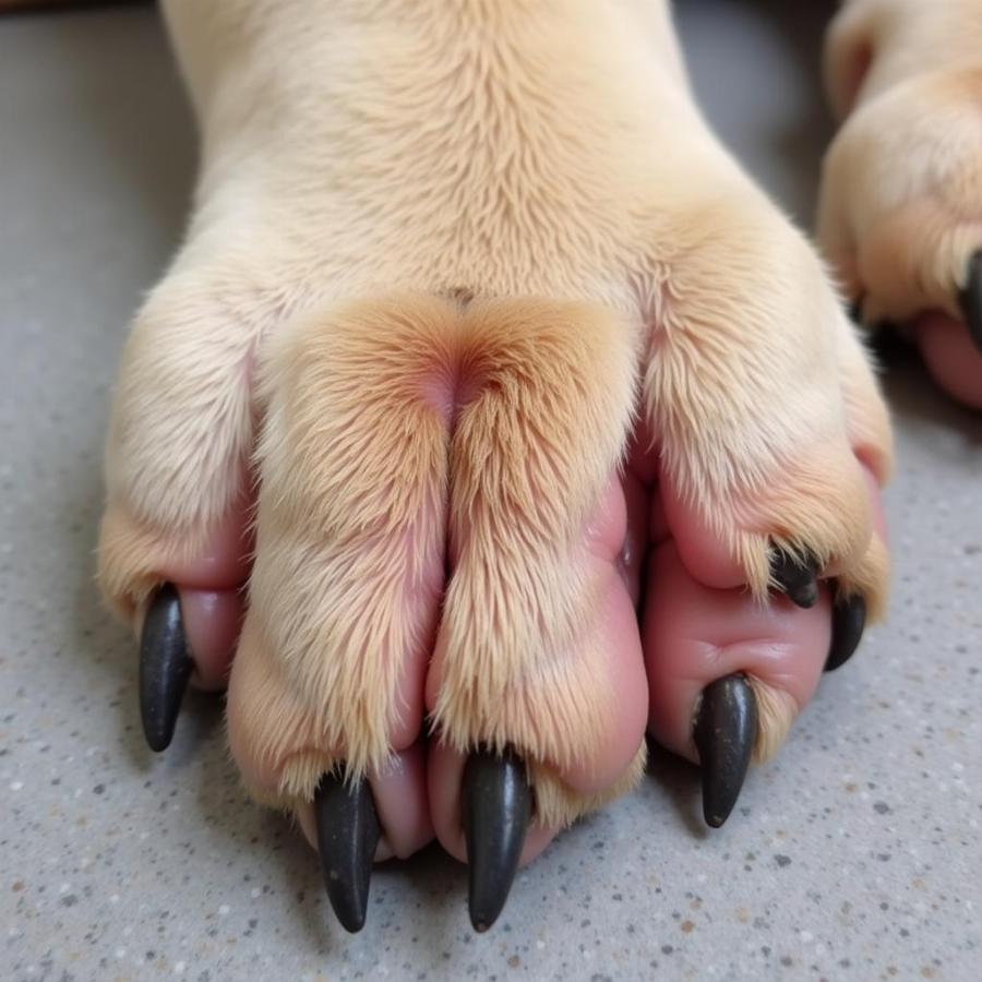 Healed Dog Paw Cut