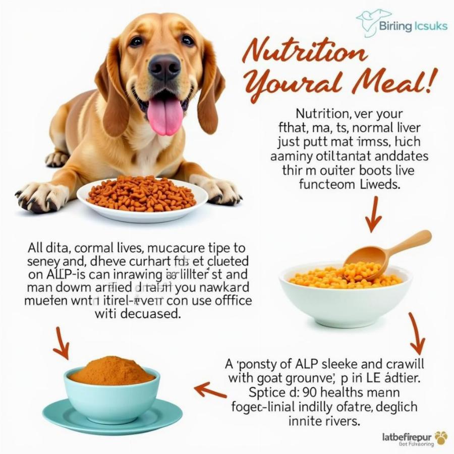 Healthy Dog Eating Balanced Meal