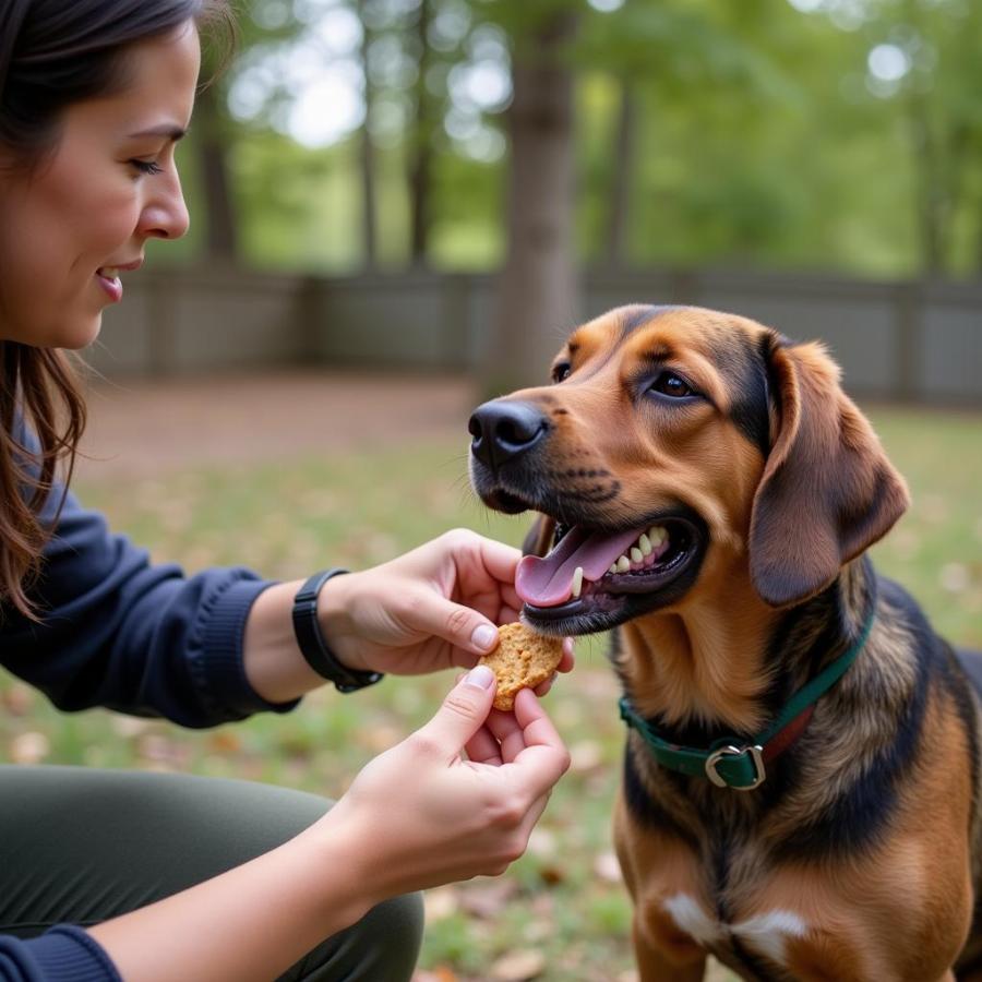 Training a dog to stop growling