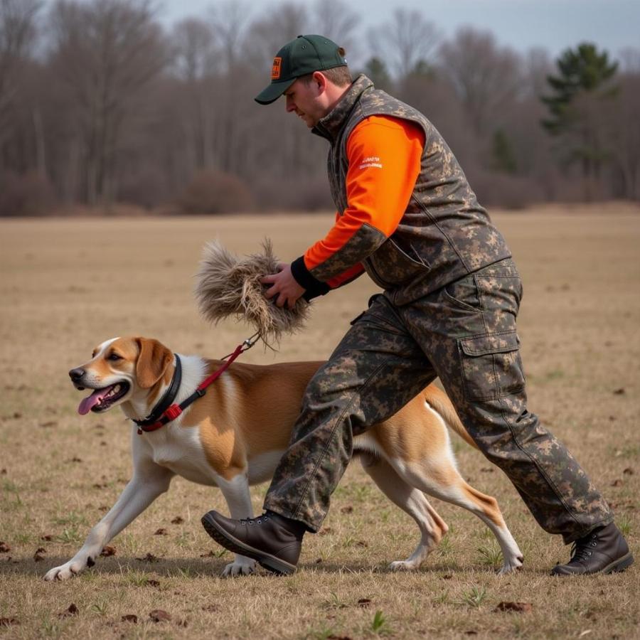 Training a deer tracking dog with specialized aids