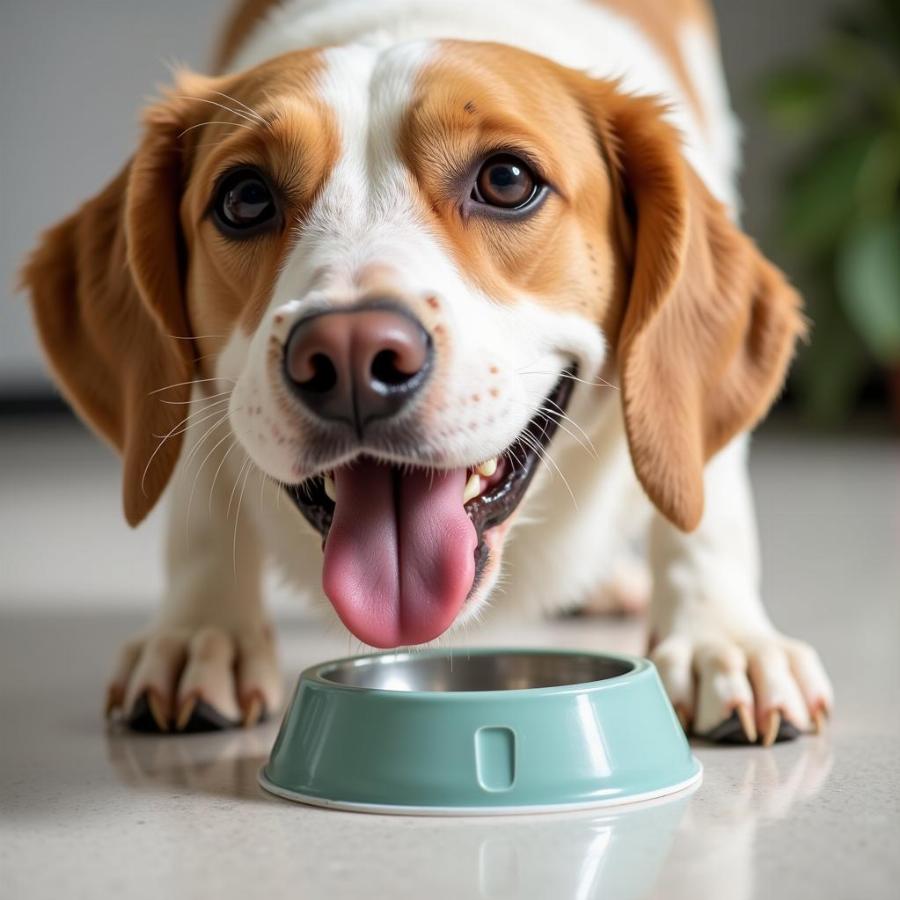 Hydrated Dog Enjoying Fresh Water