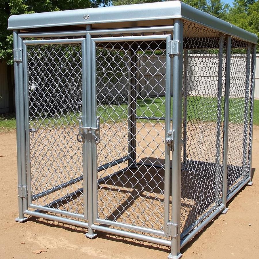 Affordable Chain Link Dog Kennel for Medium-Sized Breeds