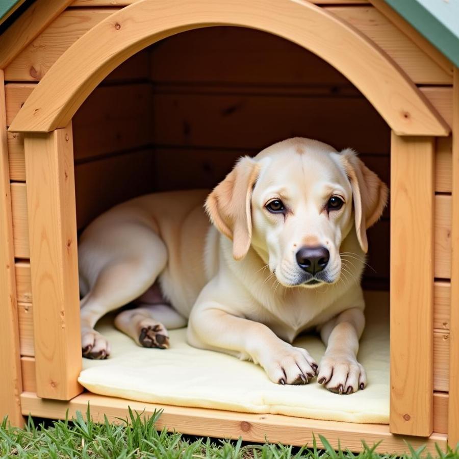 Inside of an Insulated Little Dog House