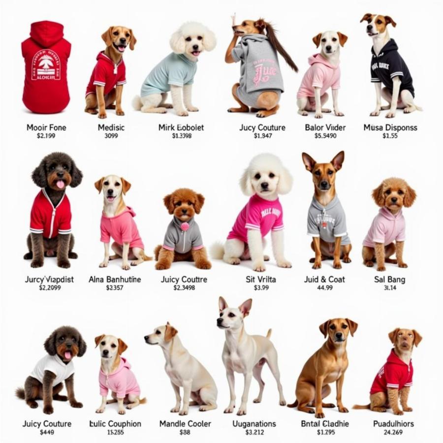 Juicy Couture Dog Clothes: A Variety of Styles