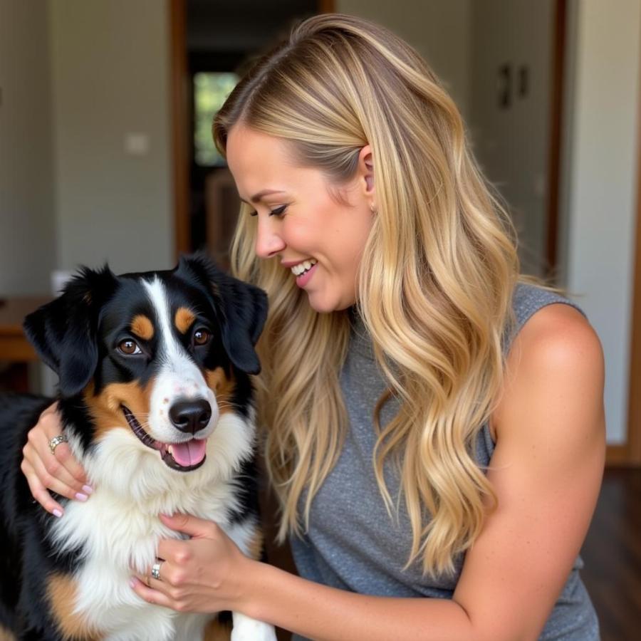 Katherine Heigl with her dog