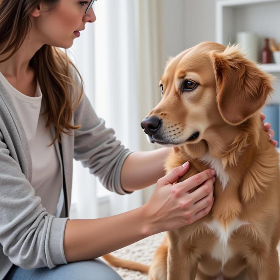 Kiểm tra nhịp thở của chó