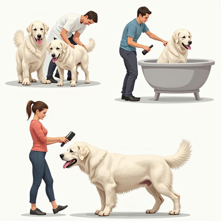 Grooming and Exercise for Large White Dogs