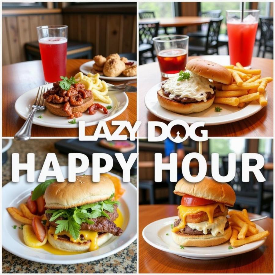 Delicious Food and Drinks from Lazy Dog's Happy Hour Menu