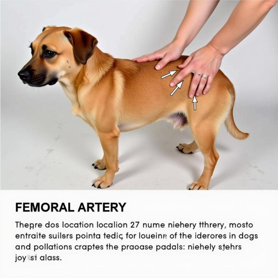 Locating the Femoral Pulse on a Dog