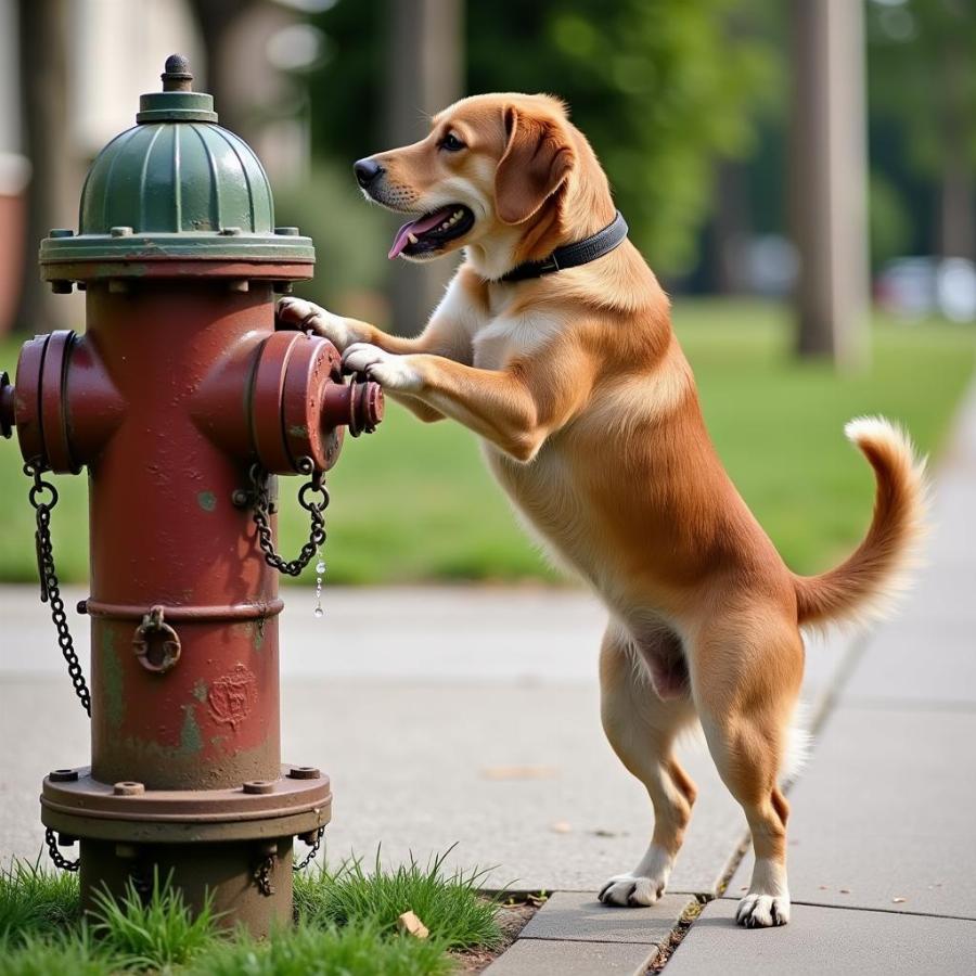 Male Dog Marking Behavior