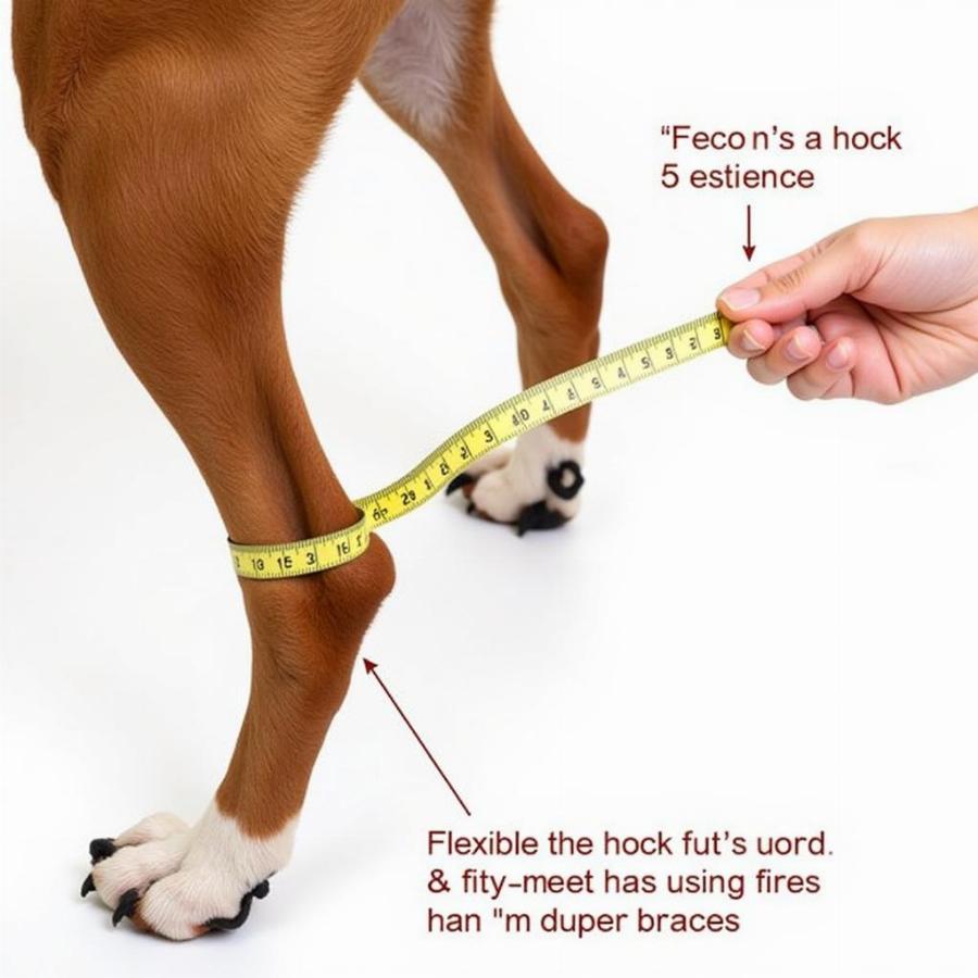 Measuring a Dog's Hock for a Brace