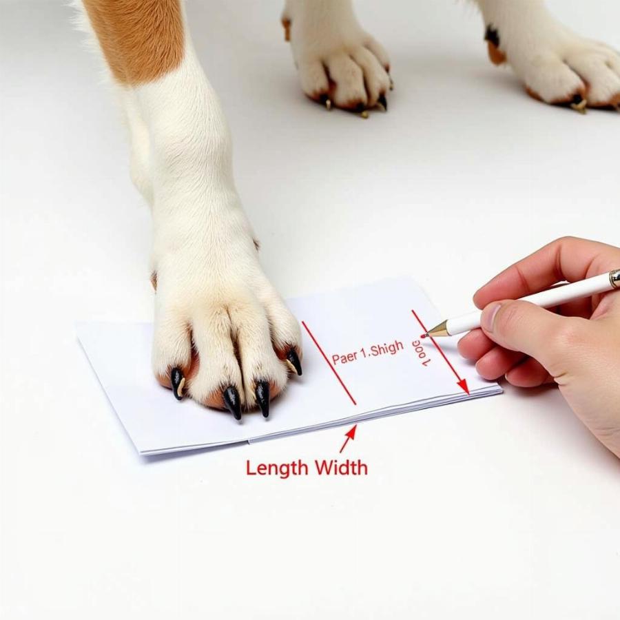 Measuring Dog Paws for Booties