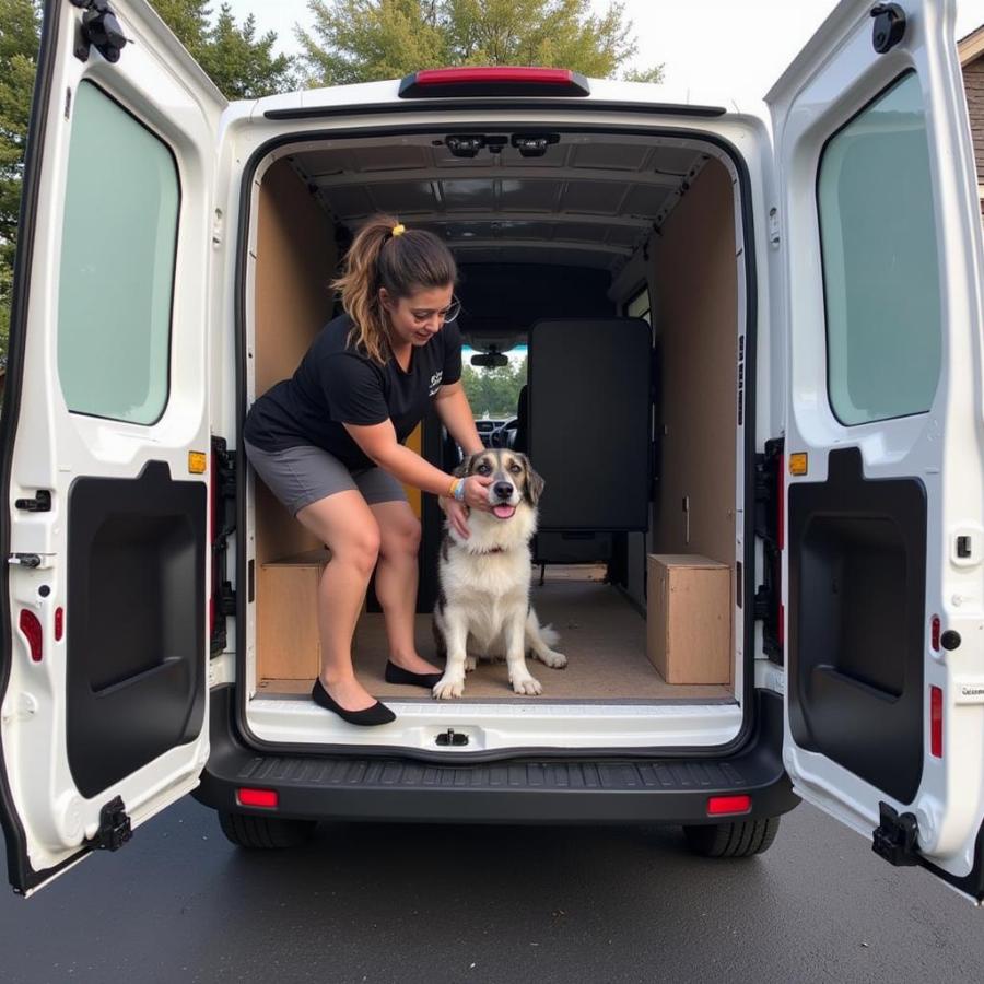 Mobile Dog Groomer in Pittsburgh at Work