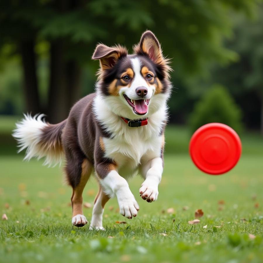 Mountain Dog Mix Playing Fetch