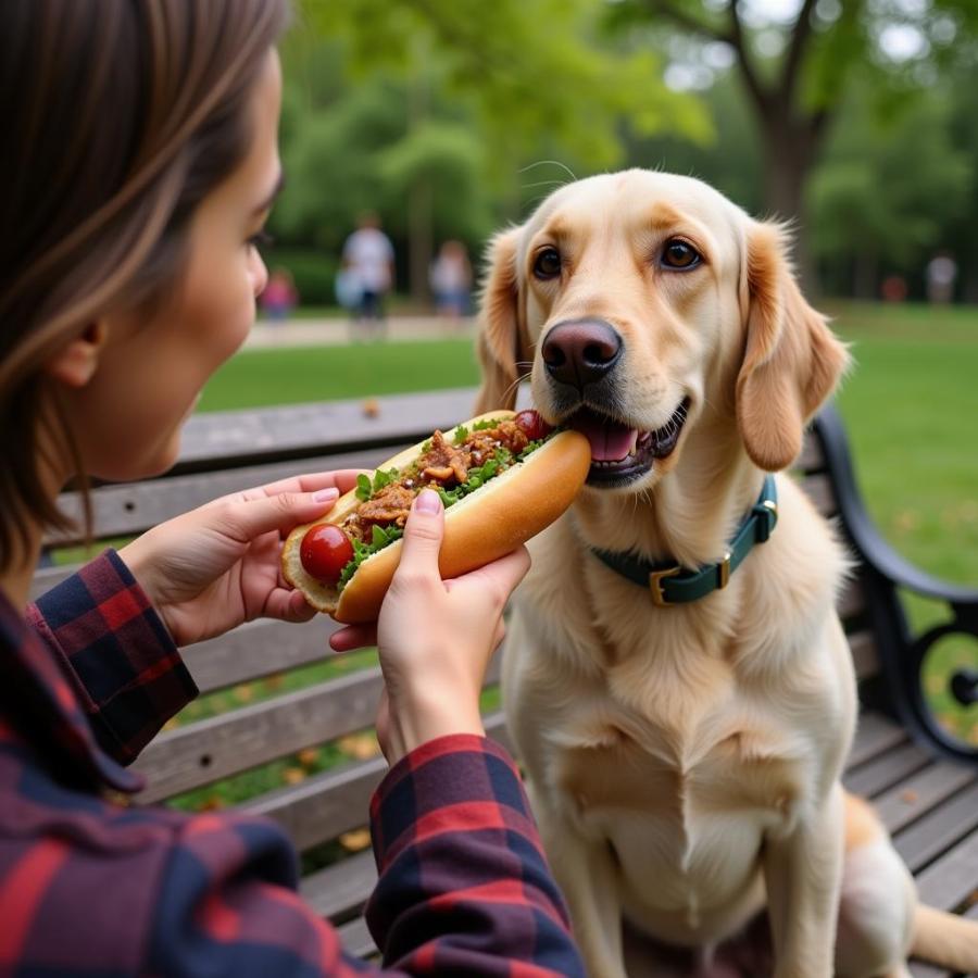 Enjoying a New Jersey Italian Hot Dog with Your Dog