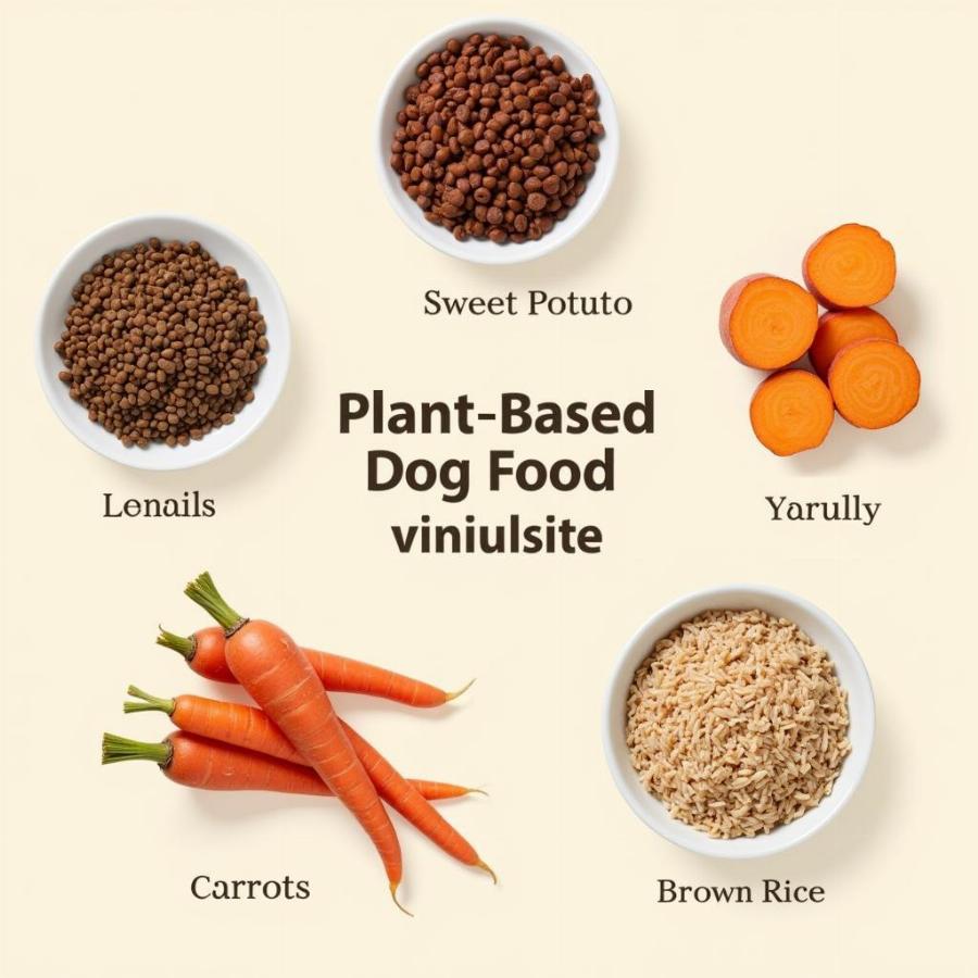 Ingredients for plant-based dog food