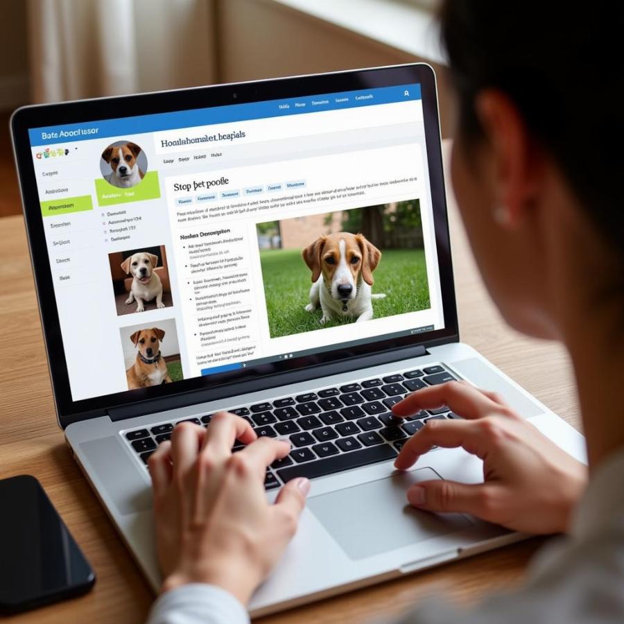 Utilizing online resources for dog rehoming