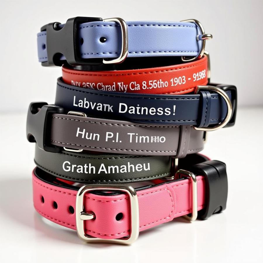 Personalized Male Dog Collars with Names and Contact Info